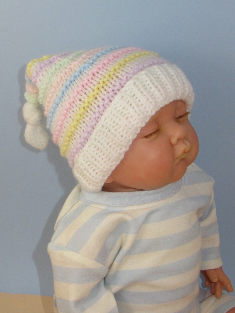 Digital File Pdf Download Knitting Pattern Baby Candy Stripe Etsy