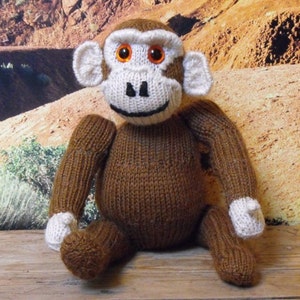 Instant Digital File pdf download knitting pattern Chester Chimpanzee toy animal pdf download knitting pattern. image 2