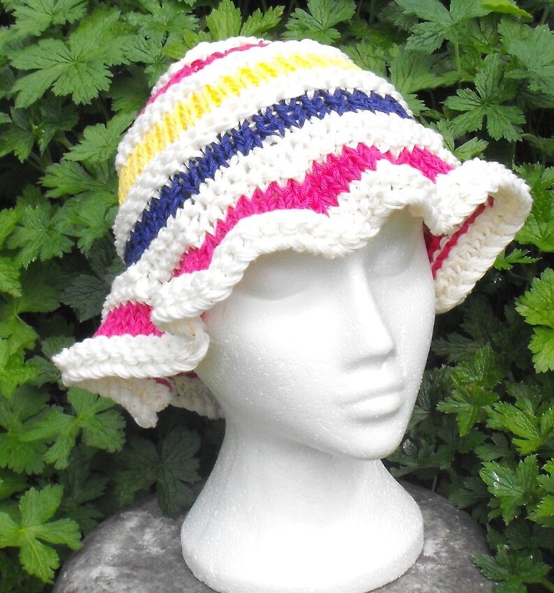 Superfast Sun Hat pdf download Knitting Pattern Madmonkeyknits image 5