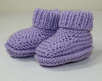 Instant Digital File pdf download knitting pattern Premature Baby Rib Cuff Booties knitting pattern