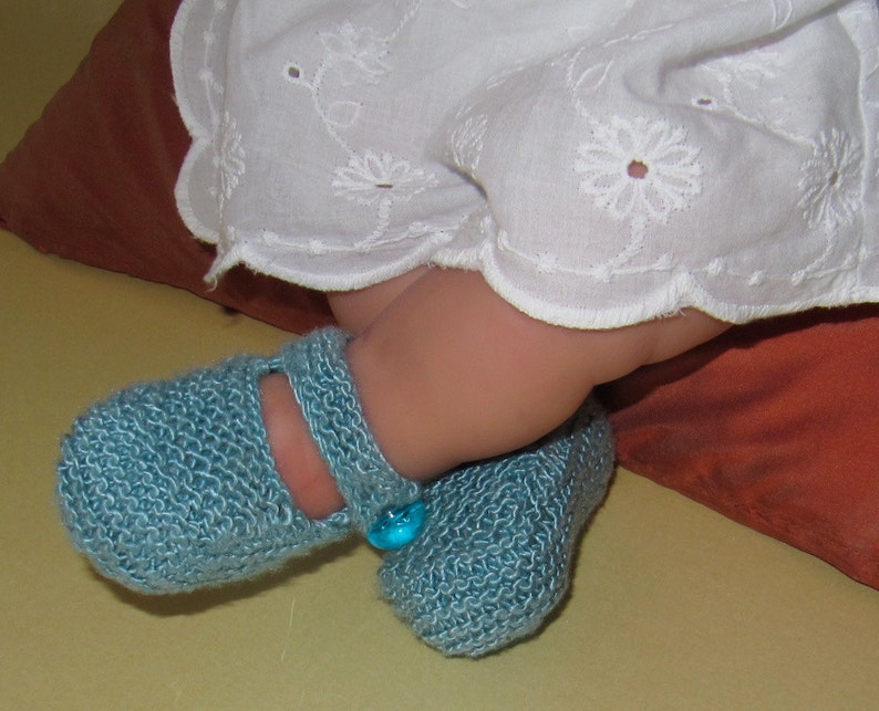 Instant Digital File pdf download knitting pattern Baby High Front, High Back Shoes pdf download booties knitting pattern image 4