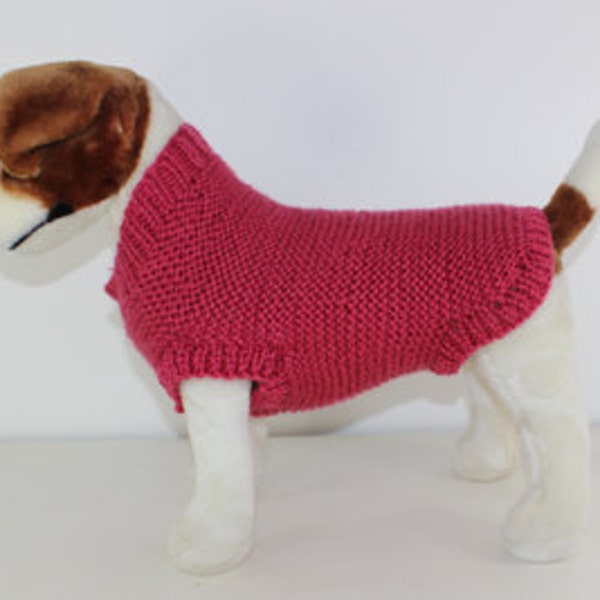 Chunky Garter Stitch Dog Coat knitting pattern by madmonkeyknits - instant digital pdf download knitting pattern