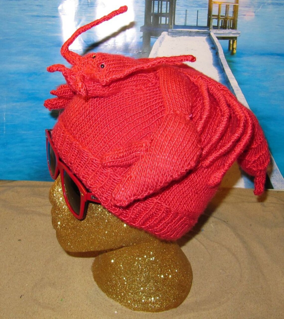 Instant Digital File Pdf Download Lobster Beanie Hat Pdf Etsy