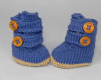 digitale pdf Datei Strickanleitung - Baby 2 Strap Boots (Booties) pdf download Strickanleitung