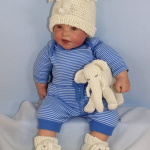 Instant Digital File pdf download Knitting pattern-Baby Elephant Toy and Beanie Hat and Booties Set pdf download knitting pattern image 4