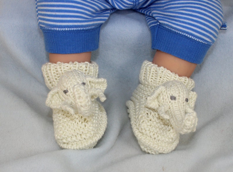 Instant Digital File pdf download Knitting pattern-Baby Elephant Toy and Beanie Hat and Booties Set pdf download knitting pattern image 3