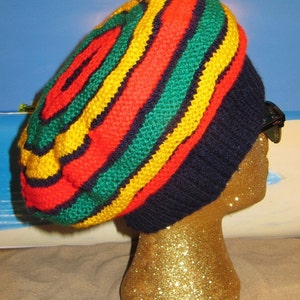 Digital File PDF Knitting Pattern Only madmonkeyknits Jamaican Tam Rasta Hat pdf knitting pattern image 4