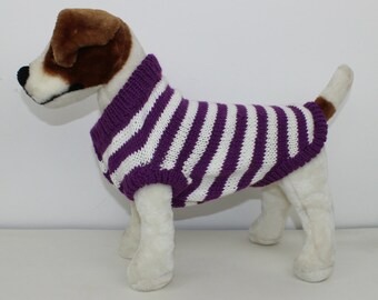 madmonkeyknits - Aran Stripe Dog Coat knitting pattern pdf download - Instant Digital File pdf knitting pattern