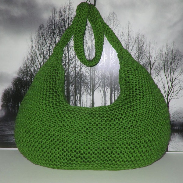 Instant Digital File PDF Download knitting pattern - Superfast Garter Stitch Super Slouch Bag pdf knitting pattern