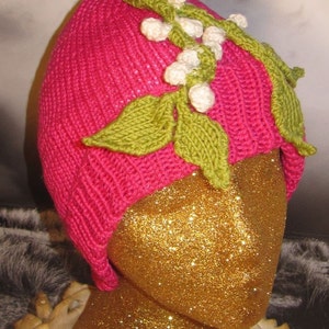 Digital pdf file knitting pattern madmonkeyknits Mistletoe Beanie Hat pdf knitting pattern image 2