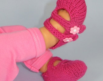 Digital File pdf download knitting pattern only- Baby 2 Strap Sandals  pdf download knitting pattern