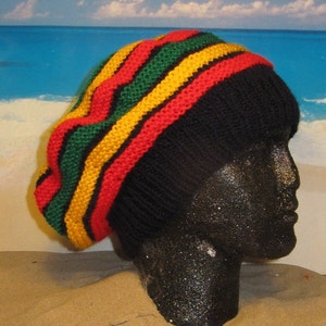 Digital File PDF Knitting Pattern Only madmonkeyknits Jamaican Tam Rasta Hat pdf knitting pattern image 5