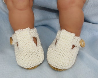 Madmonkeyknits - Baby Simple T Bar Sandals knitting pattern pdf download - Instant Digital File pdf knitting pattern