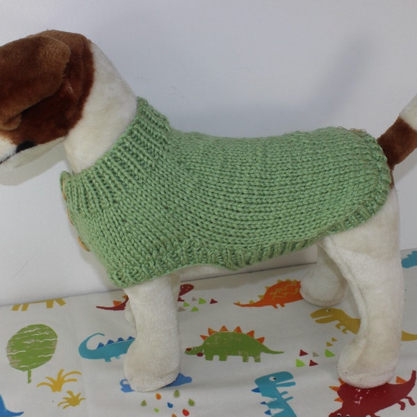 madmonkeyknits pdf download knitting pattern Dog Chunky Side Button Coat