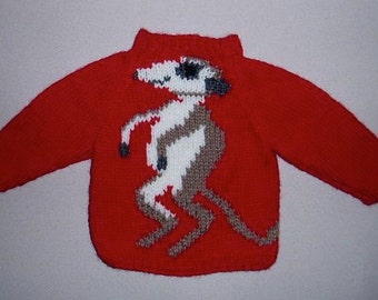 Instant Digital File pdf download meerkat jumper knitting pattern madmonkeyknits.com