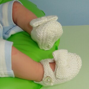 Digital file pdf download knitting pattern Baby Bow Sandals Booties Bootees pdf download knitting pattern image 2
