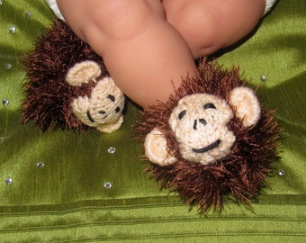 Instant Digital File pdf download Strickmuster - Baby Monkey Boots (Booties) Strickmuster pdf download