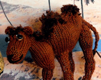 Instant Digital File pdf download knitting pattern - Cameron Camel toy animal pdf download knitting pattern.