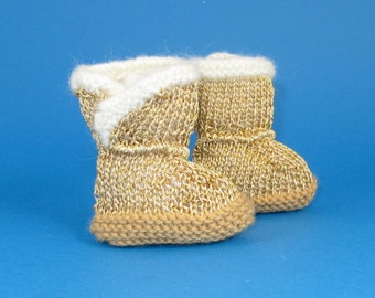 Instant Digital File pdf download Strickmuster - Baby Golden Booties pdf download Strickmuster