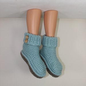 Instant Digital pdf download knitting pattern-2 Button Super Chunky Slipper Boots pdf download knitting pattern by MADMONKEYKNITS image 4