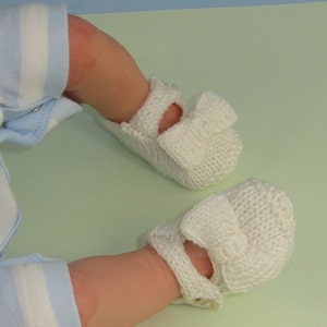 Digital file pdf download knitting pattern Baby Bow Sandals Booties Bootees pdf download knitting pattern image 4