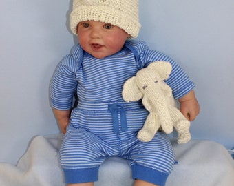 Instant Digital File pdf download Knitting pattern-Baby Elephant Toy and Beanie Hat and Booties Set pdf download knitting pattern