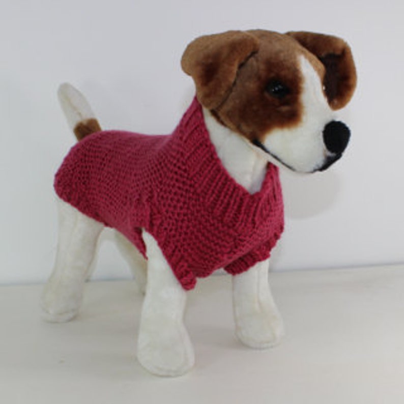 Chunky Garter Stitch Dog Coat Knitting Pattern by Etsy UK