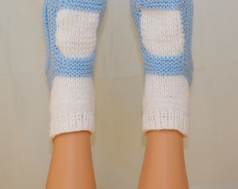 Instant Digital File pdf download Knitting pattern- Adult Chunky  Sock Slippers pdf download knitting pattern