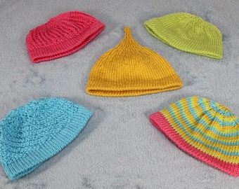 madmonkeyknits immediate pdf download knitting pattern - 5 Budget Baby Baby Hats Circular