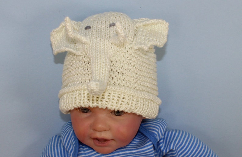 Instant Digital File pdf download Knitting pattern-Baby Elephant Toy and Beanie Hat and Booties Set pdf download knitting pattern image 2