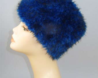 instant Digital File PDF Download Luxury Luzia Faux Fur Simple Hat knitting pattern pdf