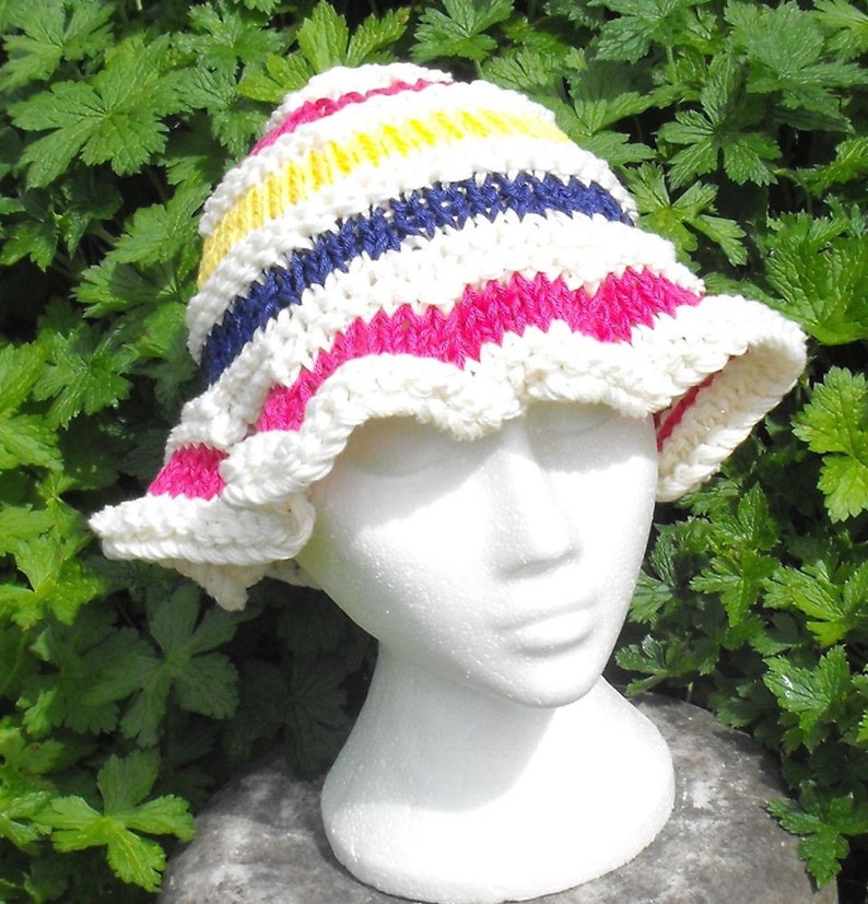 Superfast Sun Hat pdf download Knitting Pattern Madmonkeyknits image 2