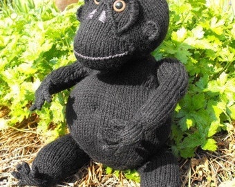 digital pdf download knitting pattern-Malcolm Monkey toy animal pdf download knitting pattern