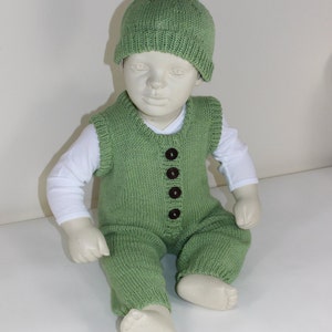 Baby Dungarees and Beanie Hat knitting pattern instant digital file pdf download knitting pattern image 5