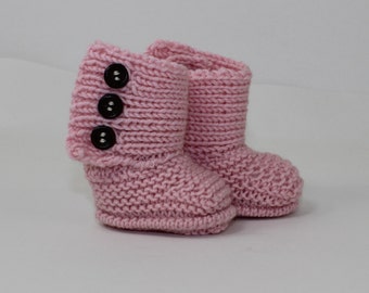 Instant Digital File pdf download Strickmuster - 3 Button New Baby 4 Ply Booties