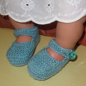 Instant Digital File pdf download knitting pattern Baby High Front, High Back Shoes pdf download booties knitting pattern image 2