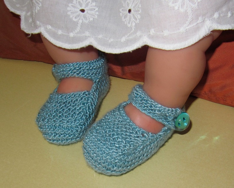 Instant Digital File pdf download knitting pattern Baby High Front, High Back Shoes pdf download booties knitting pattern image 2