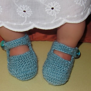 Instant Digital File pdf download knitting pattern Baby High Front, High Back Shoes pdf download booties knitting pattern image 1