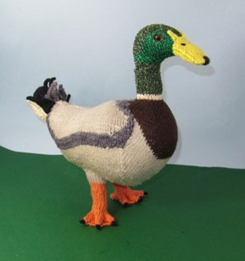 Instant Digital File pdf download Knitting Pattern My Pet Mallard Duck Toy Animal pdf download knitting pattern image 4