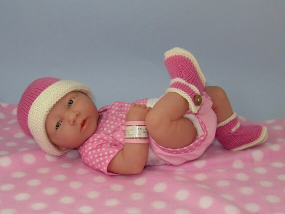 Madmonkeyknits S lo para beb s prematuros Juego de botines y