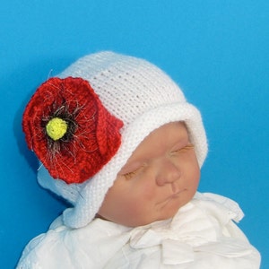 Instant Digital File PDF Download Knitting Pattern-not the hat Baby Poppy Flower Slouch Knitting Pattern image 2