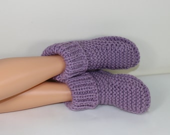 Sofortige digitale Datei pdf download Strickmuster- Rib Cuff Super Chunky Slipper Boots pdf download Strickmuster