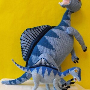 Digital file pdf download Knitting Pattern Only Spencer Spinosaurus and Baby dinosaur pdf download knitting pattern image 4