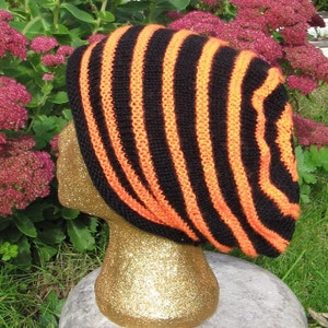 Instant Digital File pdf download knitting pattern MADMONKEYKNITS Stripey DK Slouch Hat pdf download knitting pattern image 3