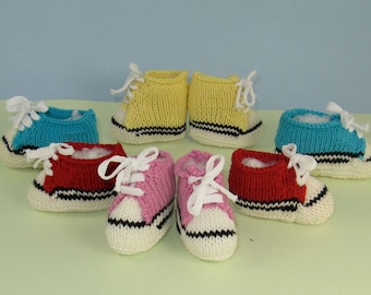 madmonkeyknits - Baby Basketball Boots & Sneakers Booties Bootees pdf knitting pattern - Instant Digital File pdf download knitting pattern