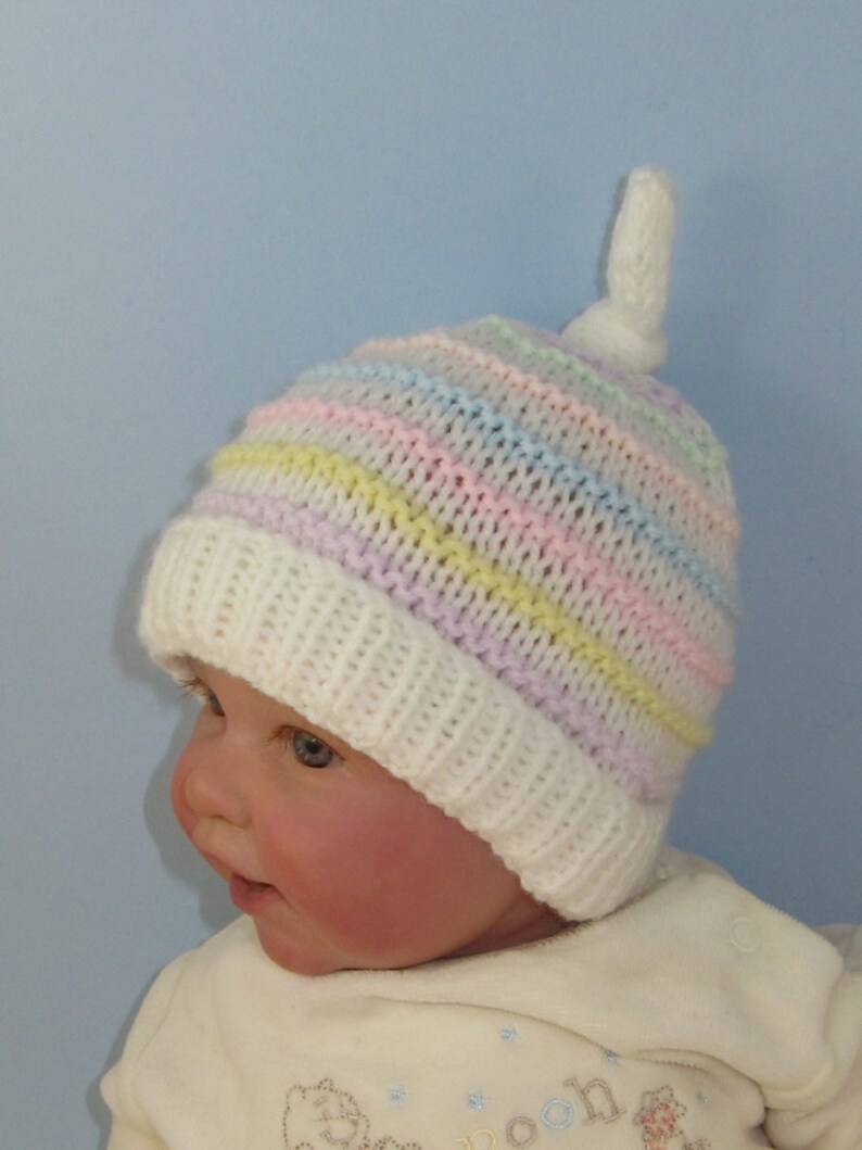 Digital File Pdf Download Knitting Pattern Baby Candy Stripe Etsy