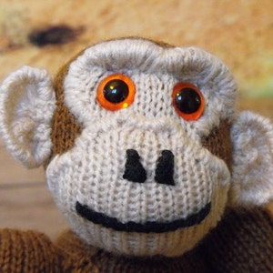 Instant Digital File pdf download knitting pattern Chester Chimpanzee toy animal pdf download knitting pattern. image 3