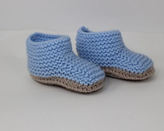 Instant Digital File pdf download Knitting pattern-  Chunky Baby Ankle Booties pdf download knitting pattern