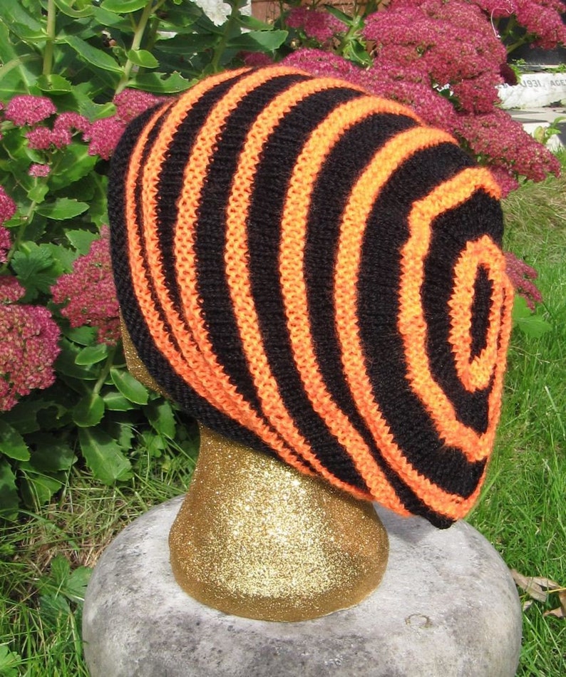 Instant Digital File pdf download knitting pattern MADMONKEYKNITS Stripey DK Slouch Hat pdf download knitting pattern image 4