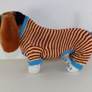 madmonkeyknits Dog Stripe Onesie knitting pattern pdf download Instant Digital File pdf knitting pattern image 1